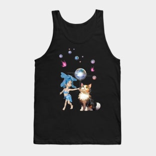 Sweet fairy is playing  with cute cat Tank Top